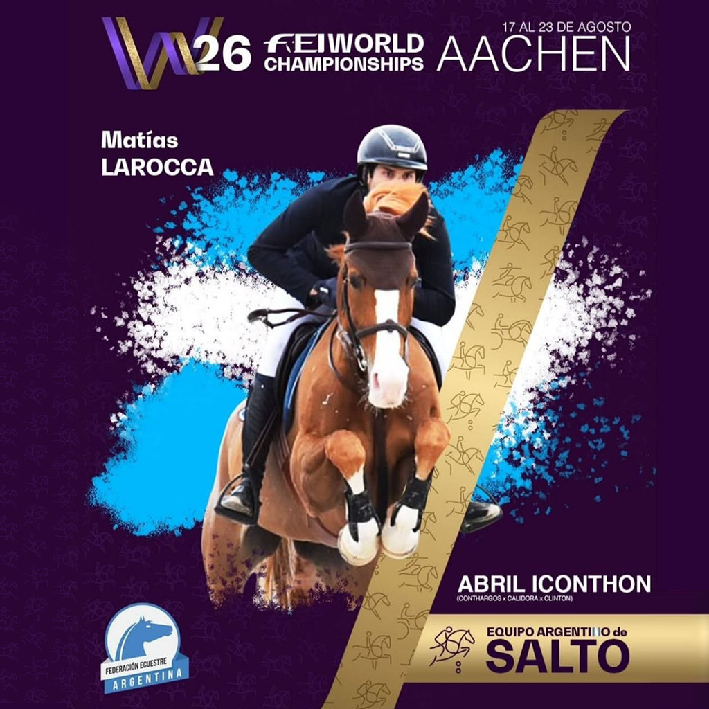 Abril Iconthon representará a la Argentina en los World Equestrian Games Aachen 2026